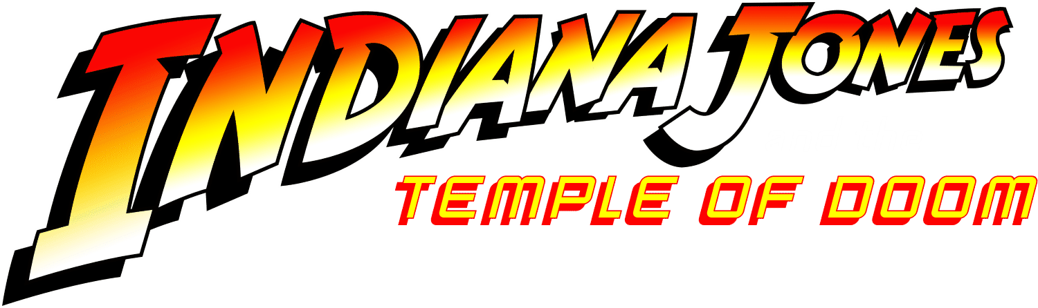 Indiana Jones and the Temple of Doom logo for Commodore 64